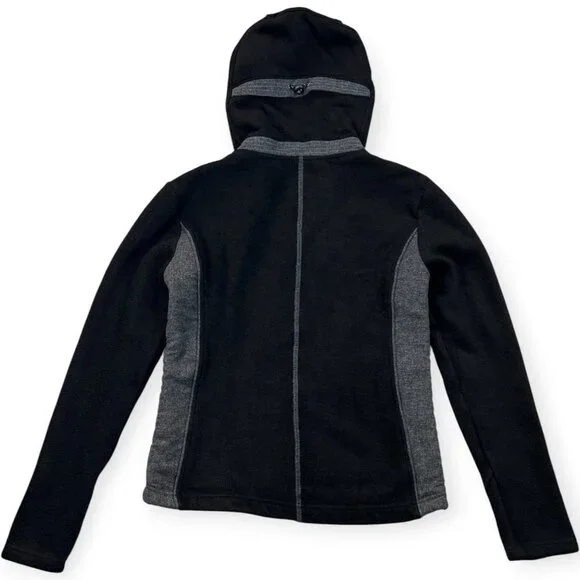 Kuhl Womens Alfpaca Hoodie Fleece Full Zip Black/Gray Outdoor Warm Wear Medium - Picture 4 of 16
